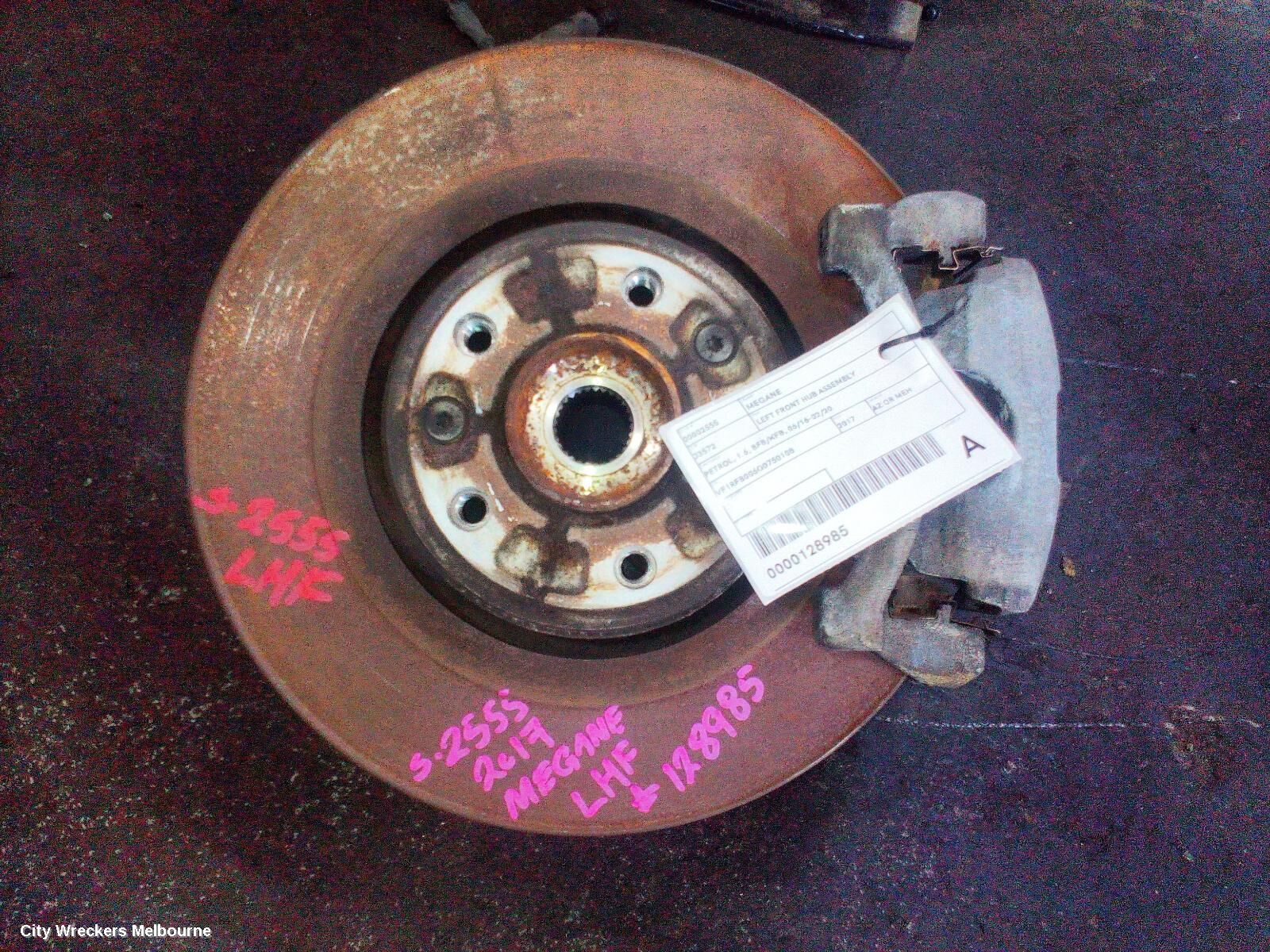 RENAULT MEGANE 2017 Left Front Hub Assembly