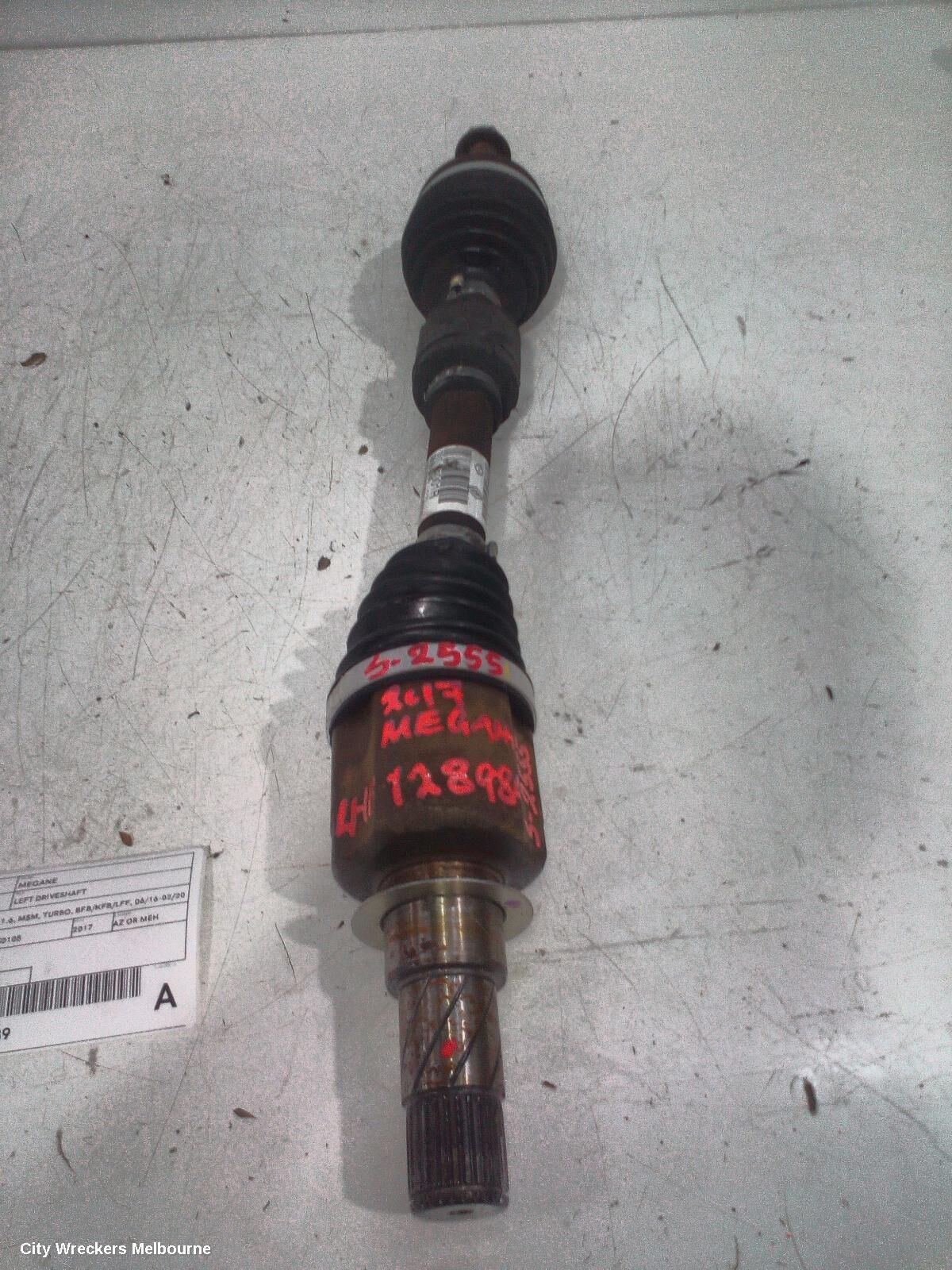 RENAULT MEGANE 2017 Left Driveshaft