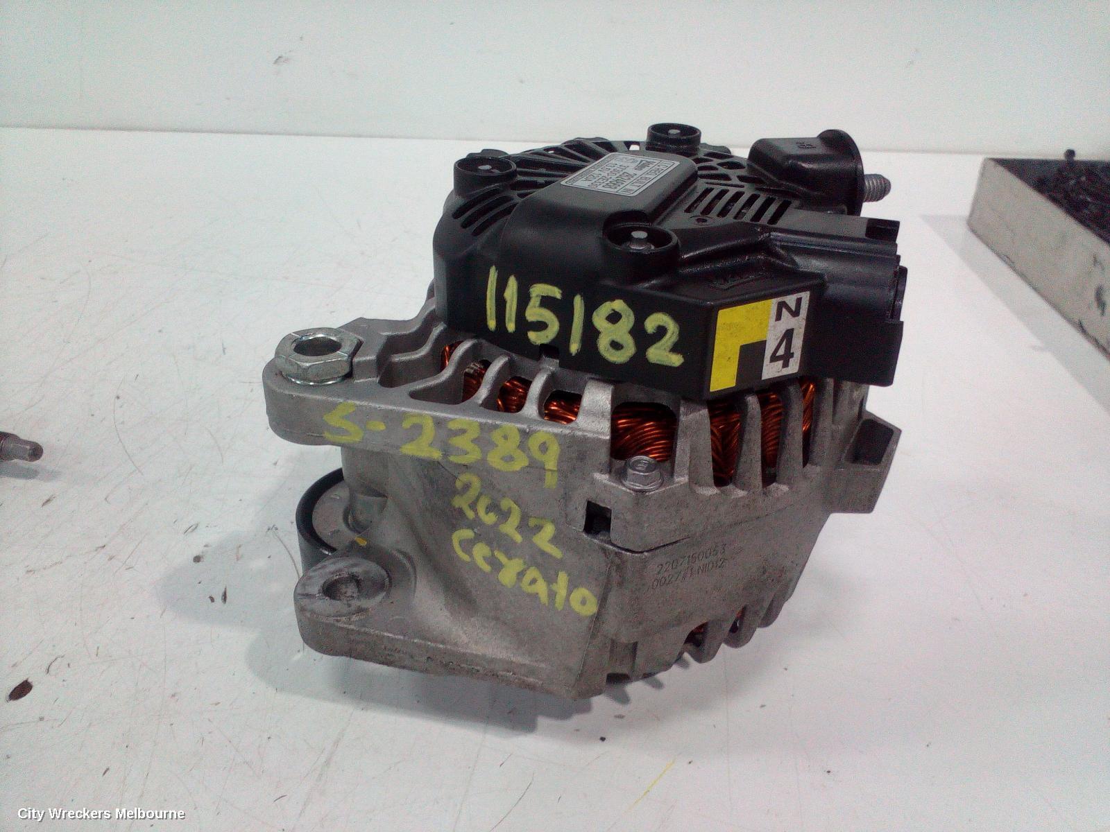 KIA CERATO 2022 Alternator