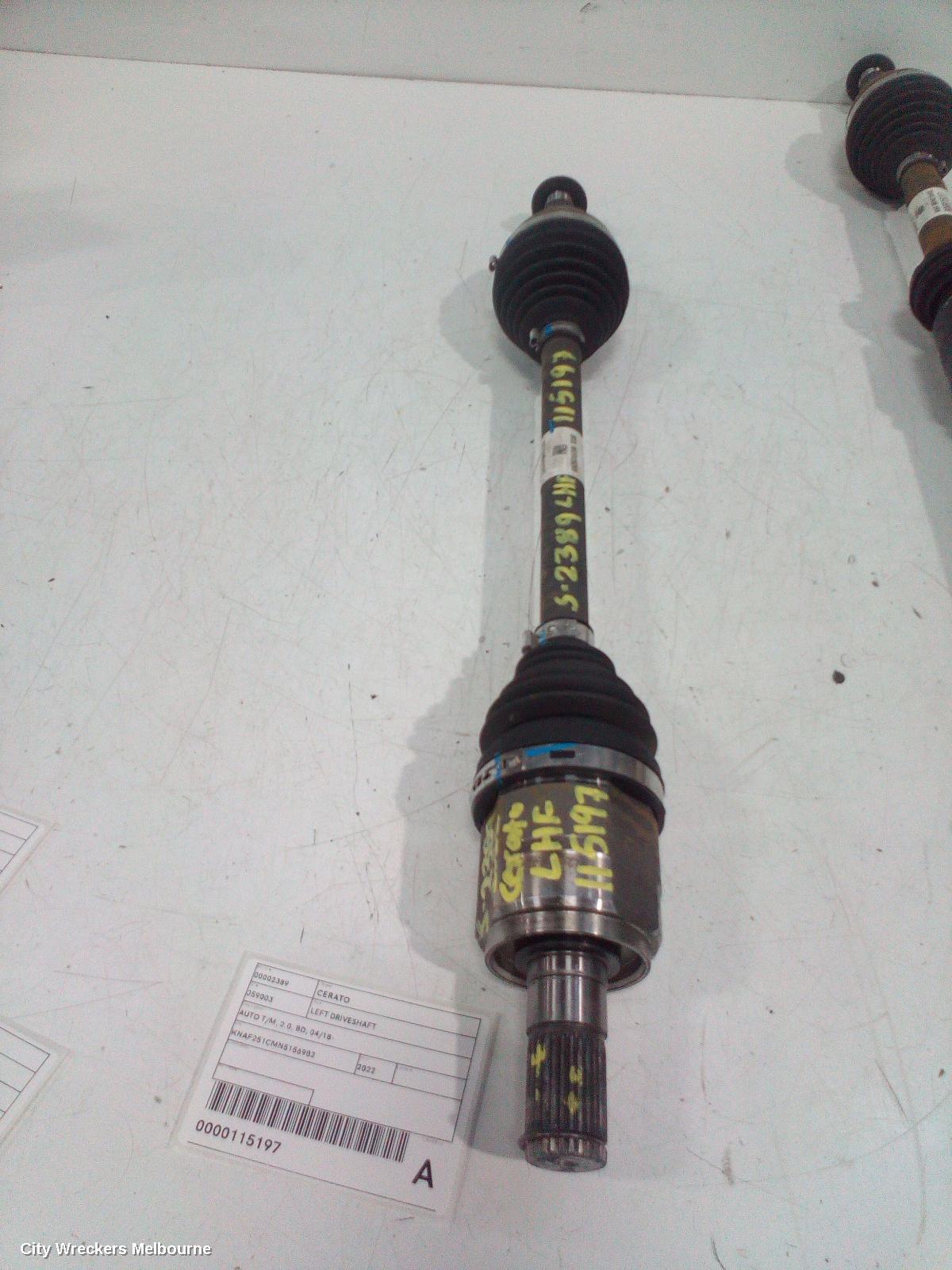 KIA CERATO 2022 Left Driveshaft