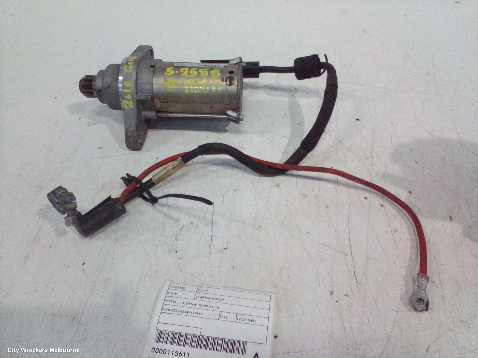 VOLKSWAGEN GOLF 2010 Starter