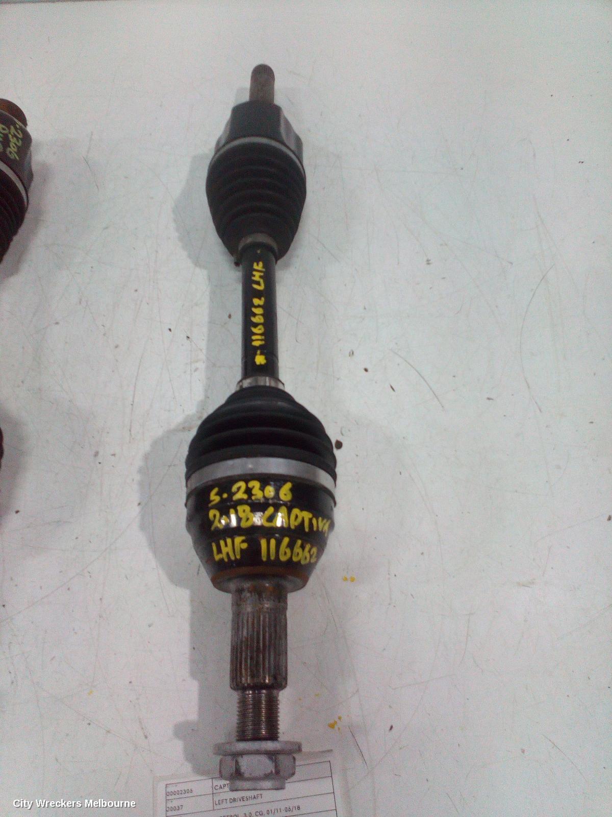 HOLDEN CAPTIVA 2018 Left Driveshaft