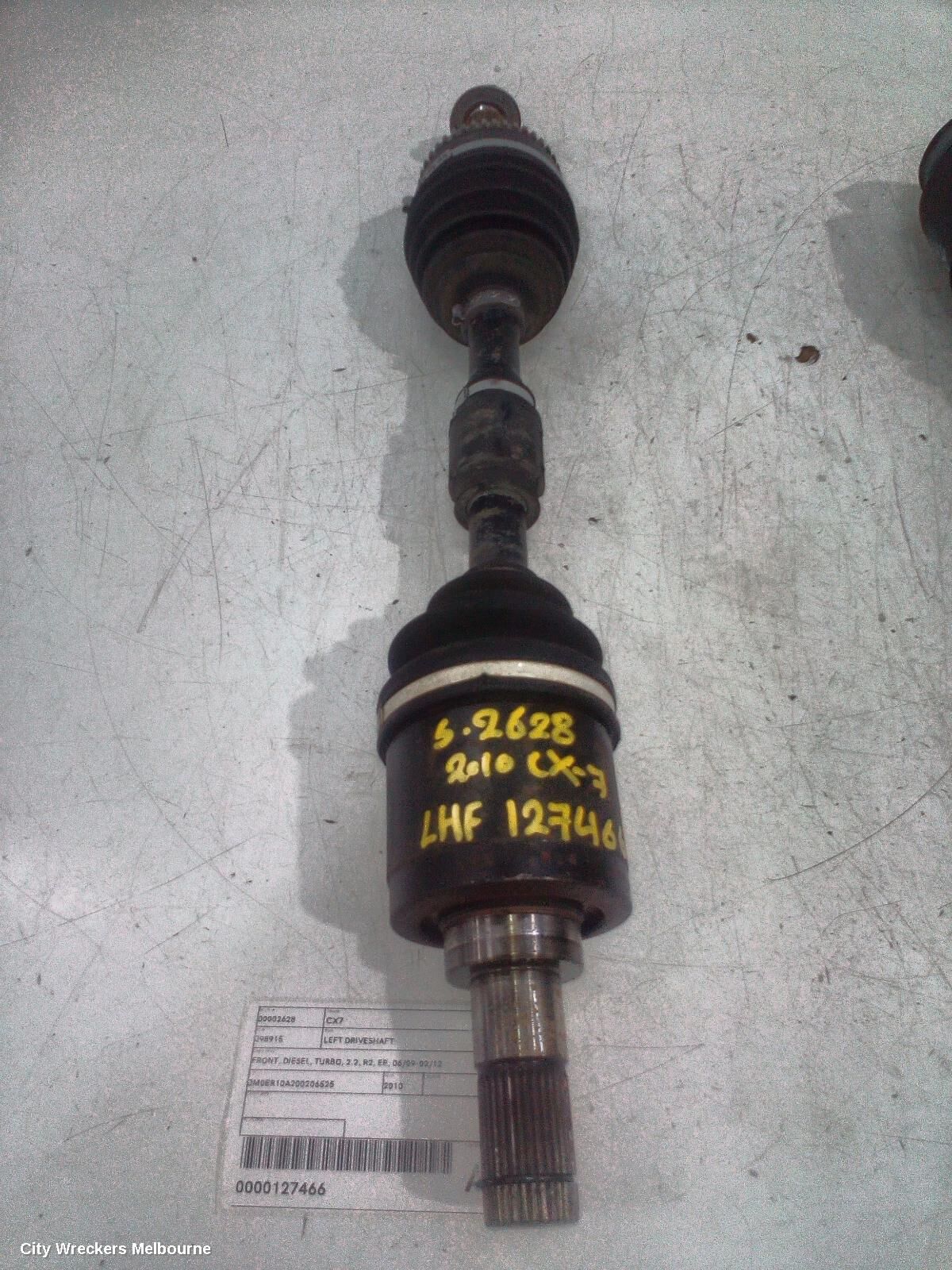 MAZDA CX7 2010 Left Driveshaft