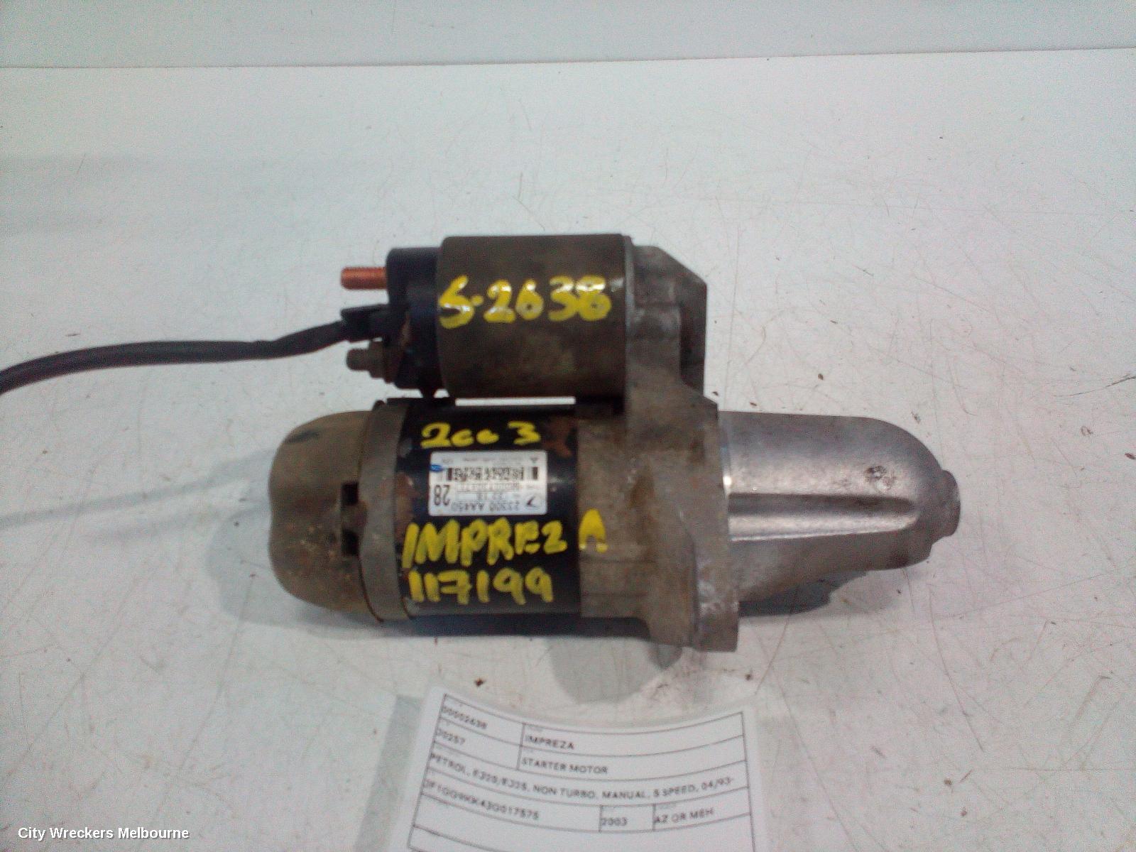 SUBARU IMPREZA 2003 Starter
