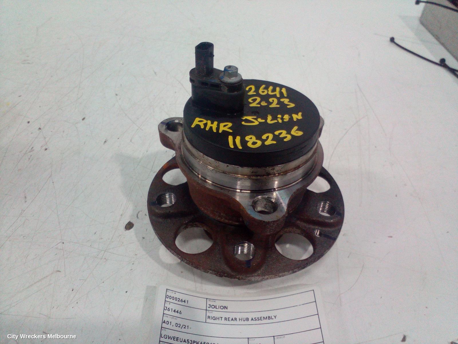 HAVAL JOLION 2023 Right Rear Hub Assembly