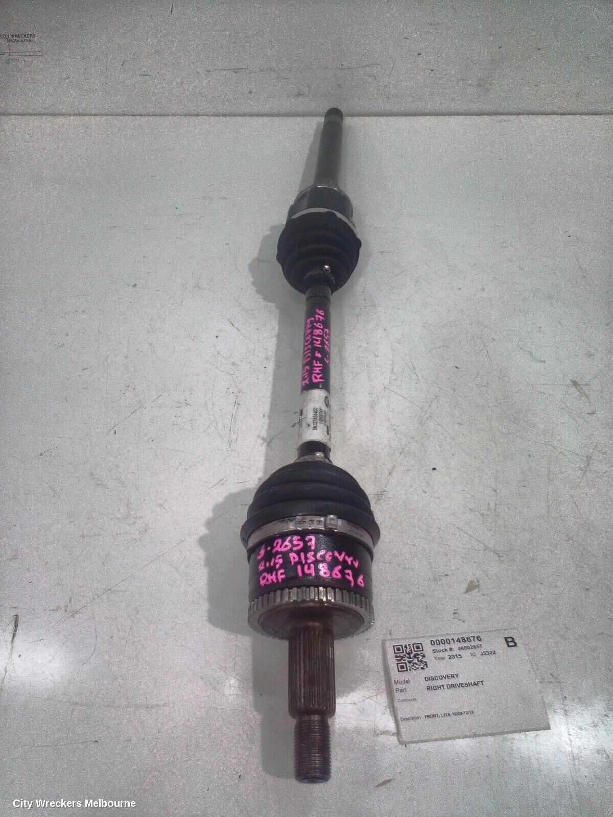 LAND ROVER DISCOVERY 2015 Right Driveshaft