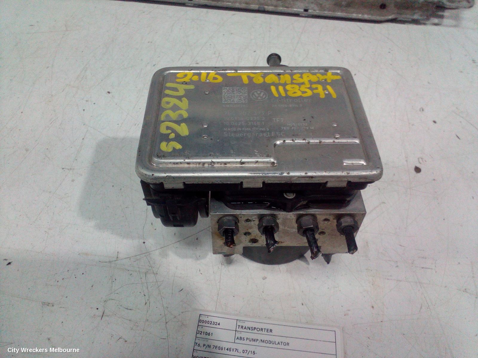 VOLKSWAGEN TRANSPORTER 2016 Abs Pump/Modulator