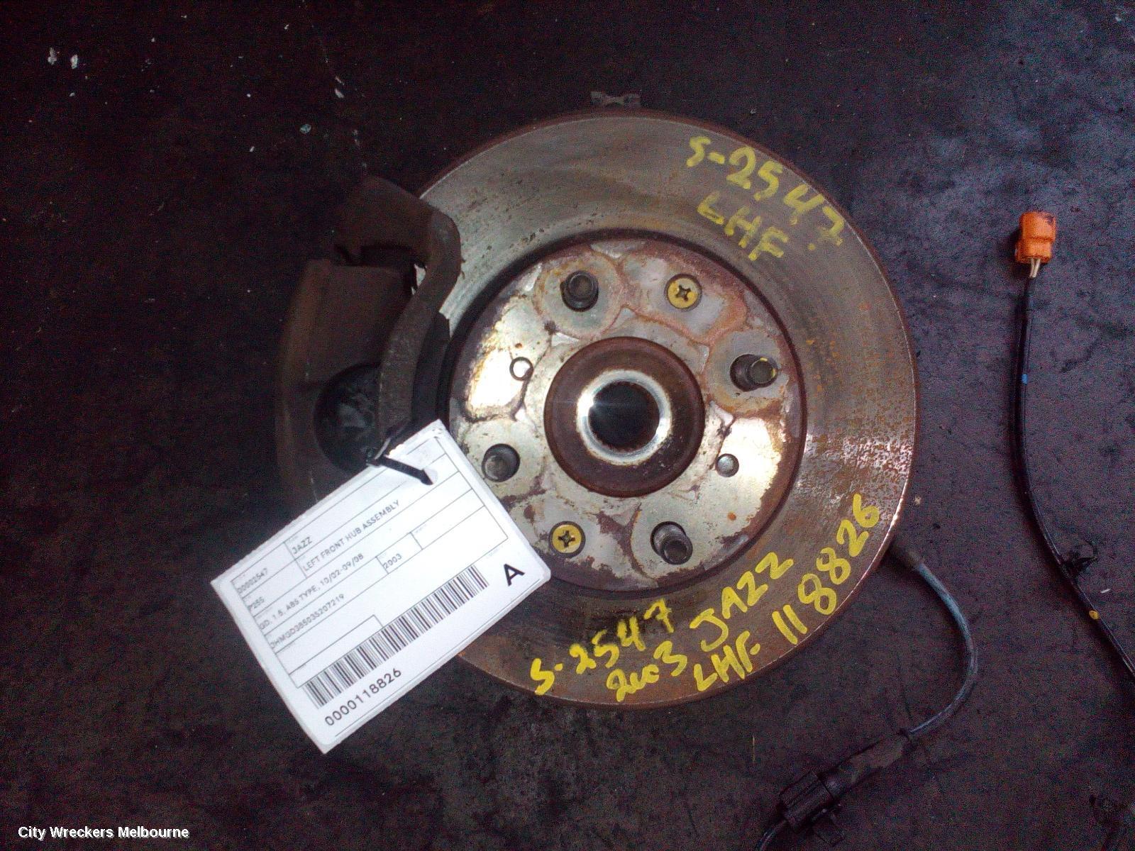 HONDA JAZZ 2003 Left Front Hub Assembly