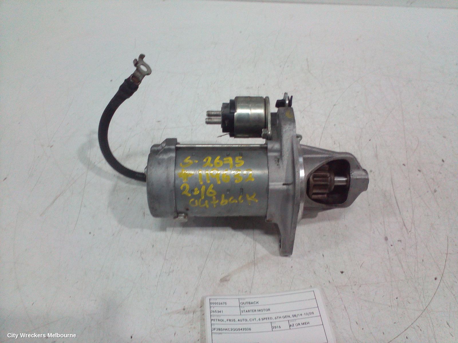 SUBARU OUTBACK 2016 Starter