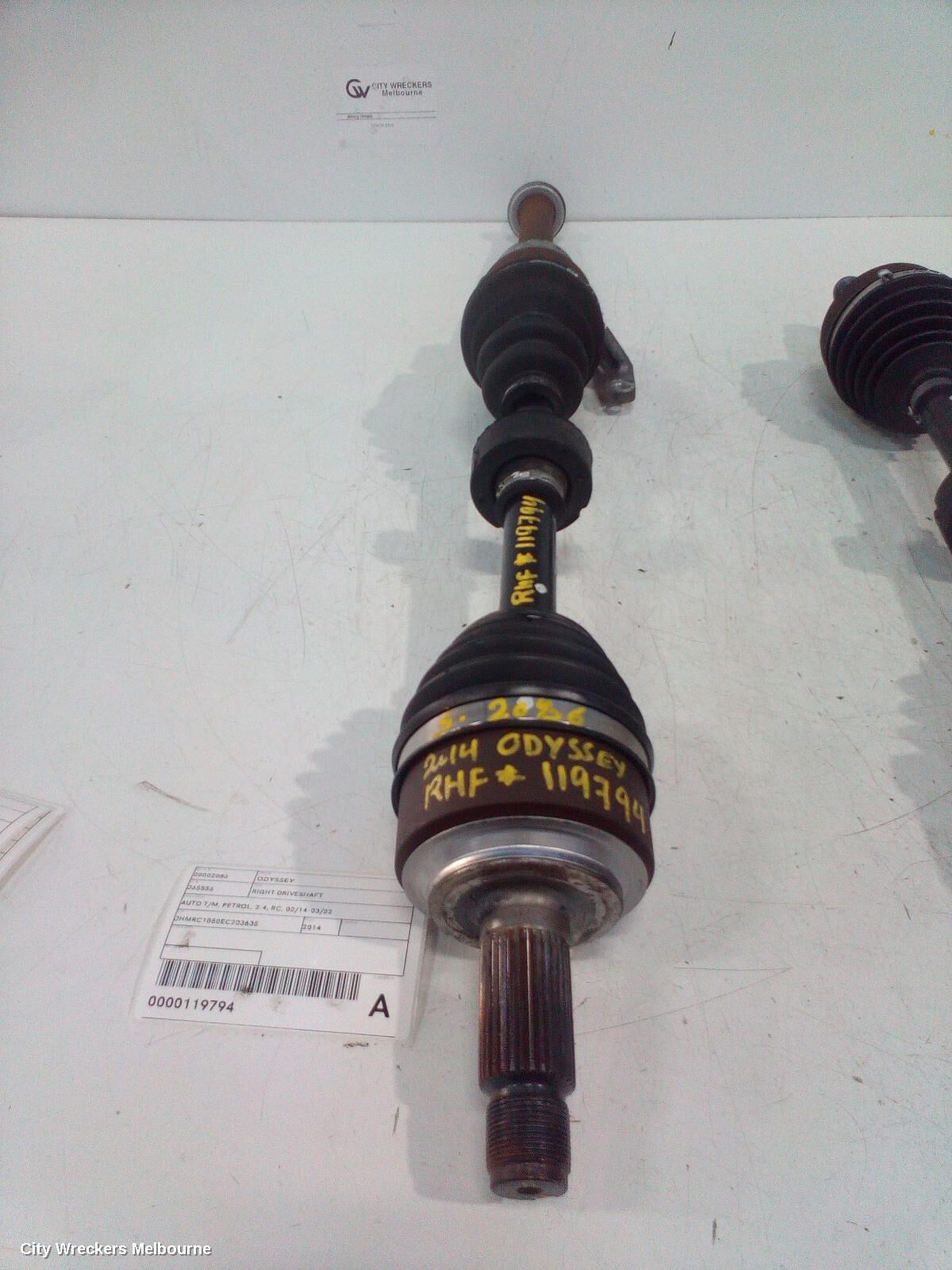 HONDA ODYSSEY 2014 Right Driveshaft