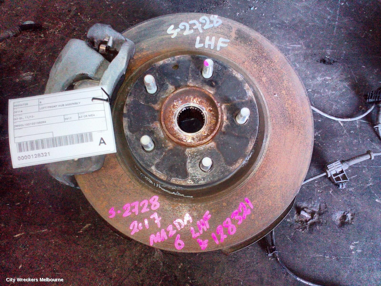 MAZDA 6 2017 Left Front Hub Assembly