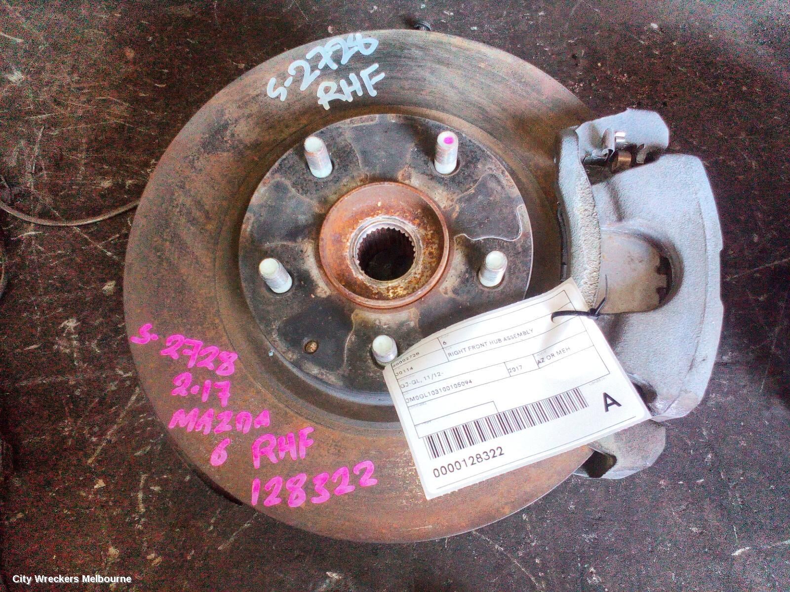 MAZDA 6 2017 Right Front Hub Assembly