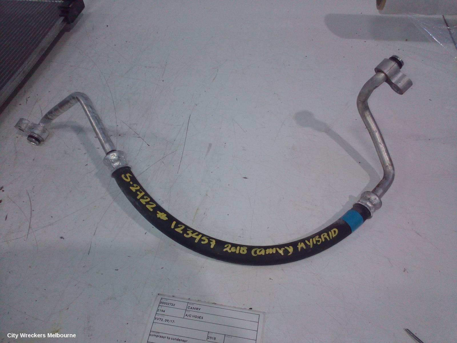 TOYOTA CAMRY 2018 A/C Hoses