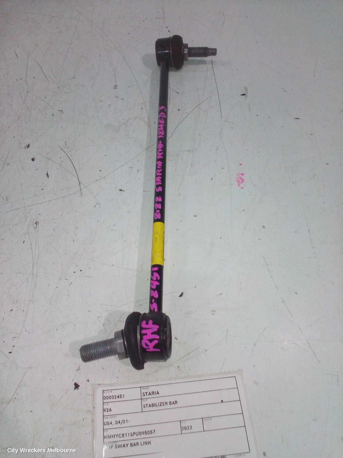 HYUNDAI STARIA 2022 Stabiliser Bar