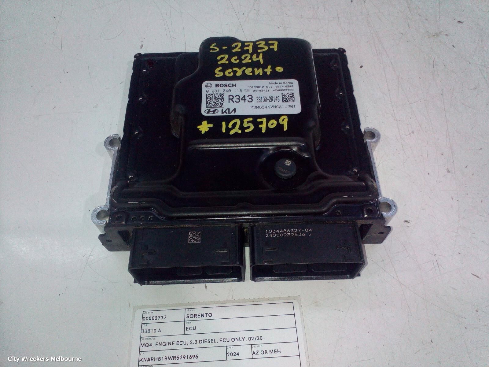 KIA SORENTO 2024 Ecu