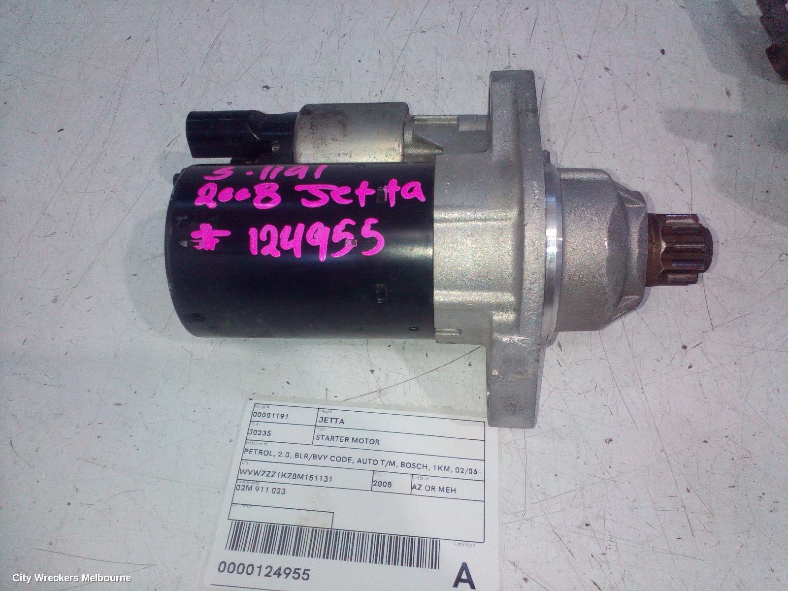 VOLKSWAGEN JETTA 2008 Starter