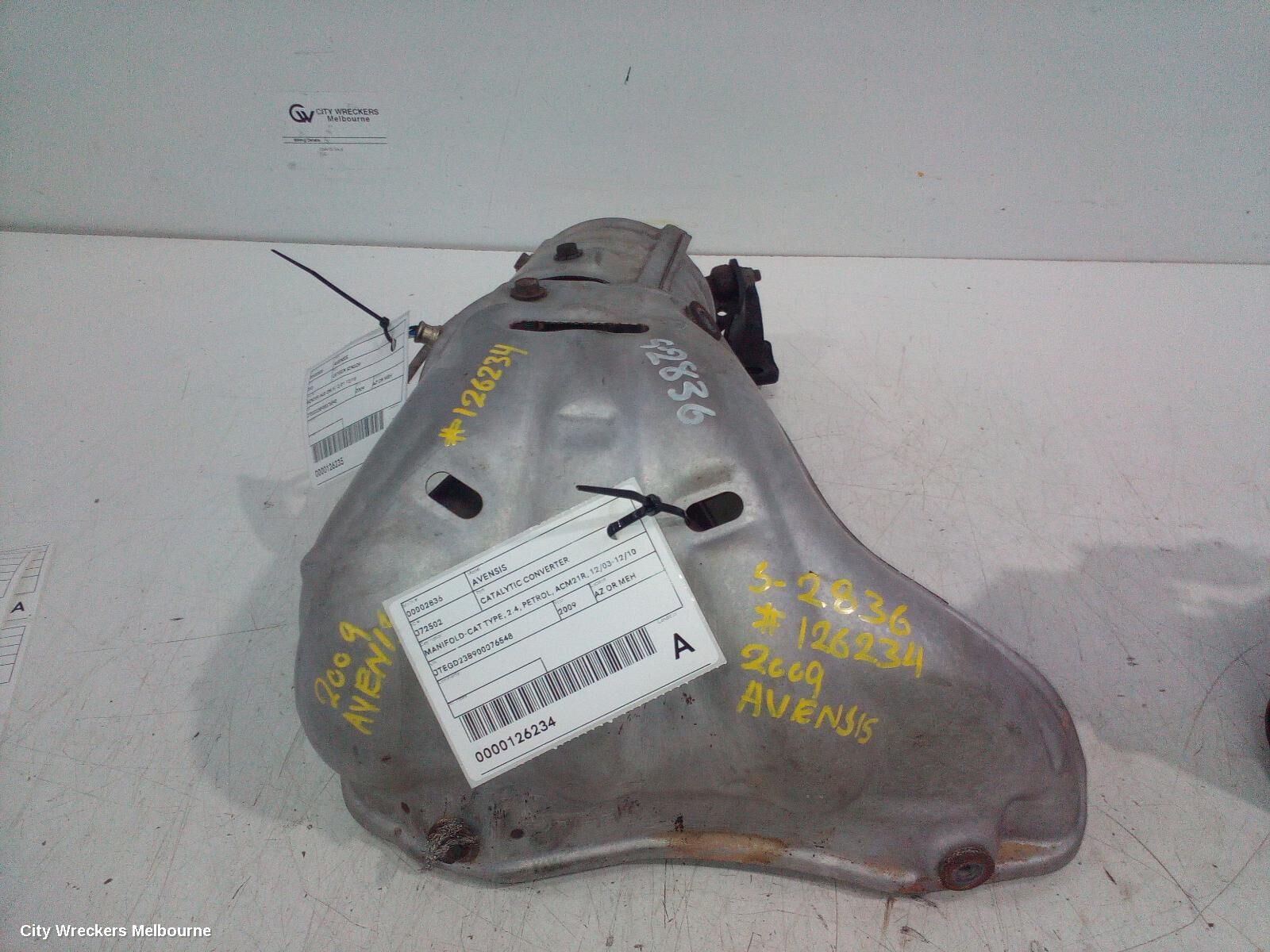 TOYOTA AVENSIS 2009 Catalytic Converter