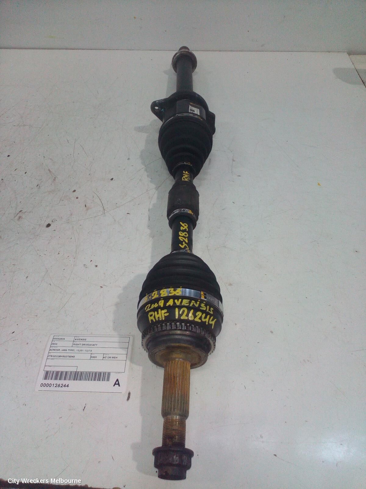 TOYOTA AVENSIS 2009 Right Driveshaft