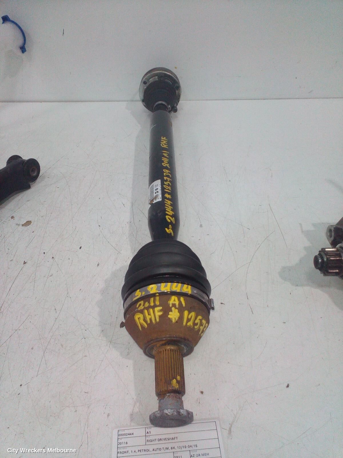 AUDI A1 2011 Right Driveshaft