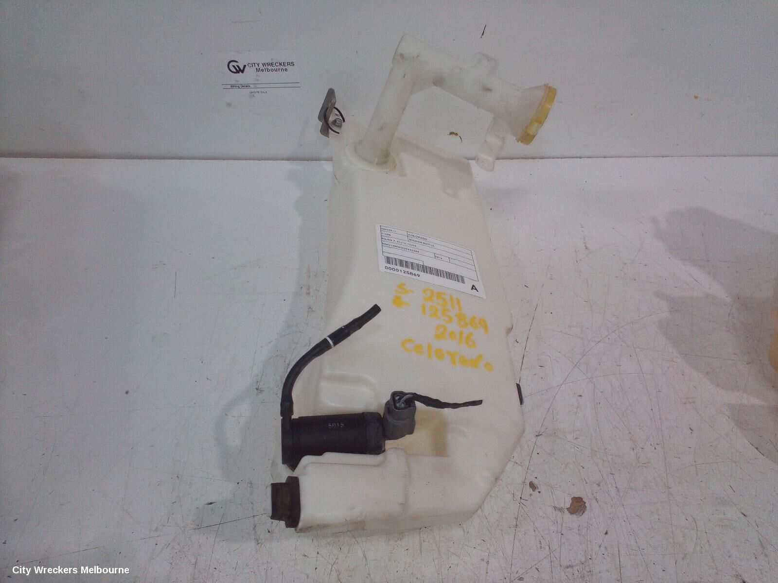 HOLDEN COLORADO 2016 Washer Bottle