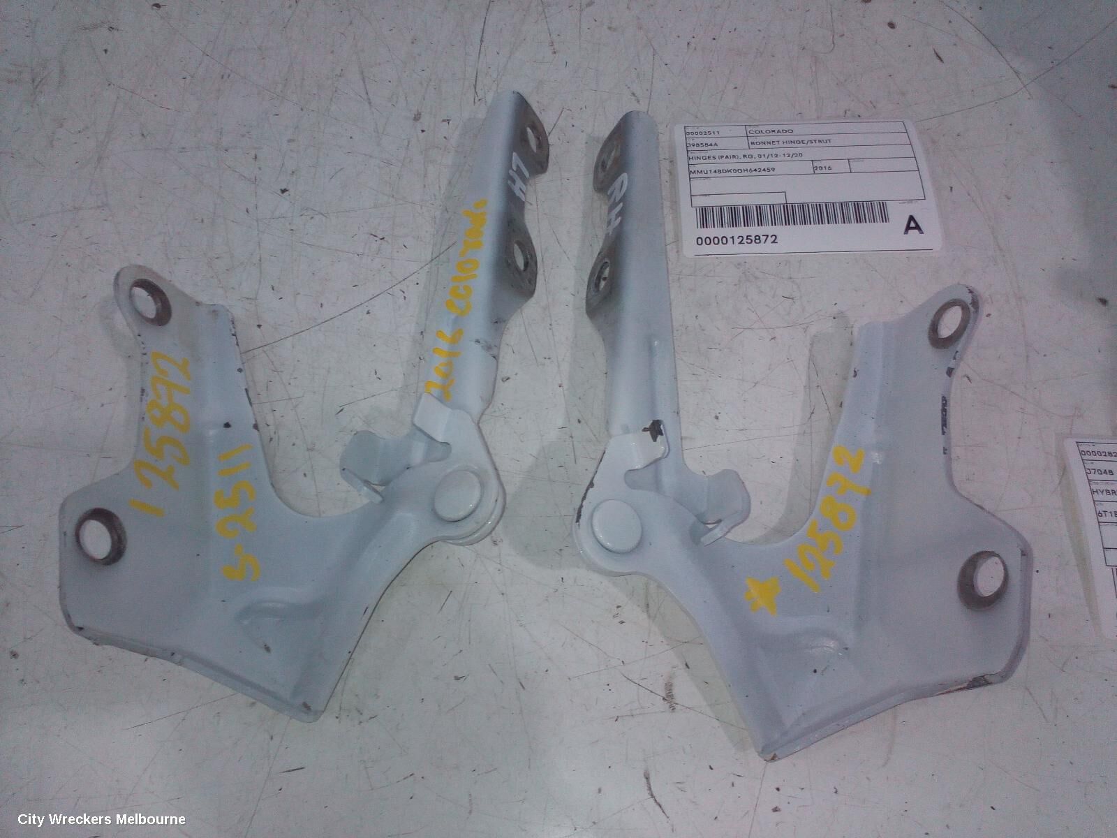 HOLDEN COLORADO 2016 Bonnet Hinge/Strut