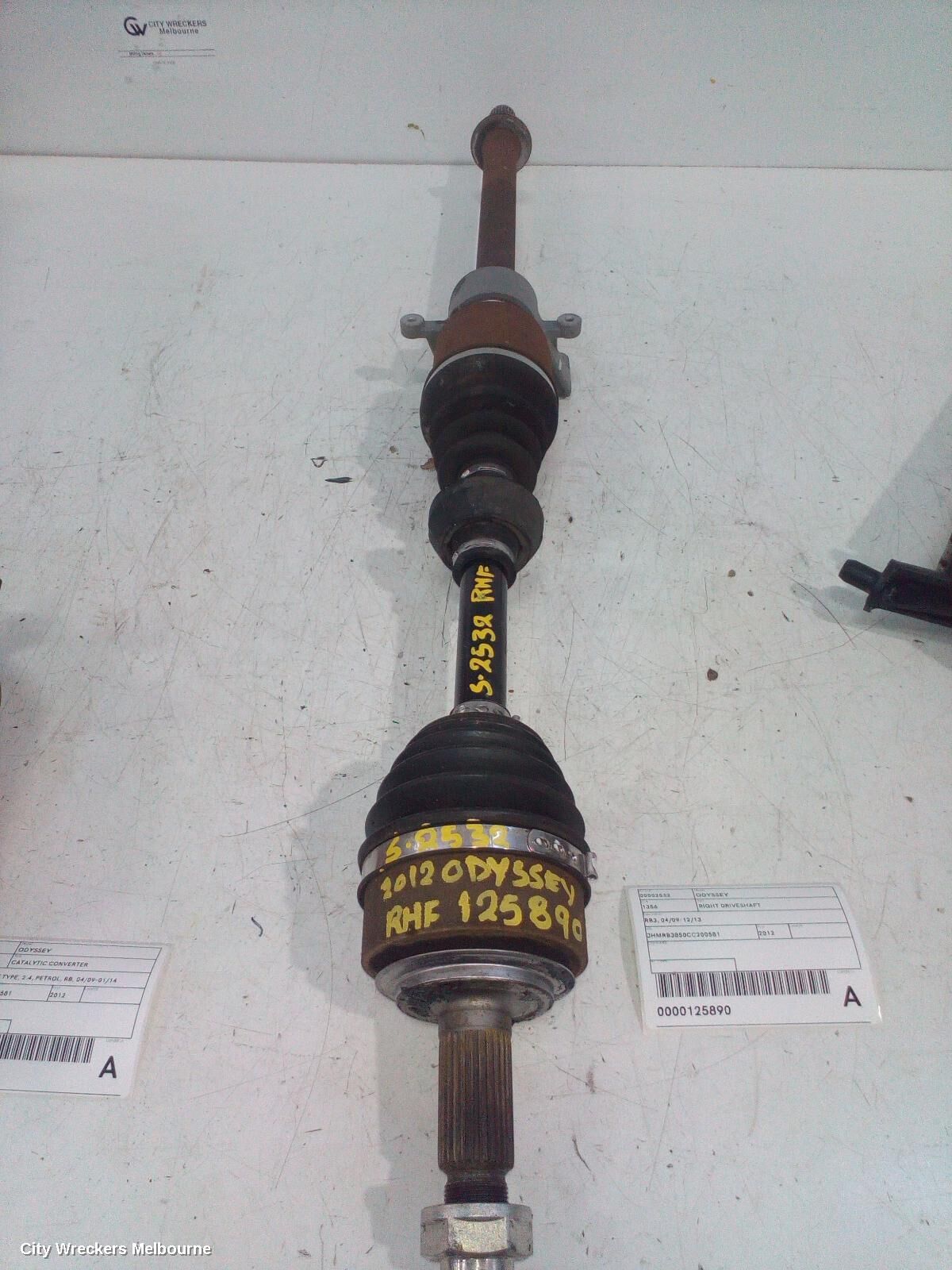 HONDA ODYSSEY 2012 Right Driveshaft
