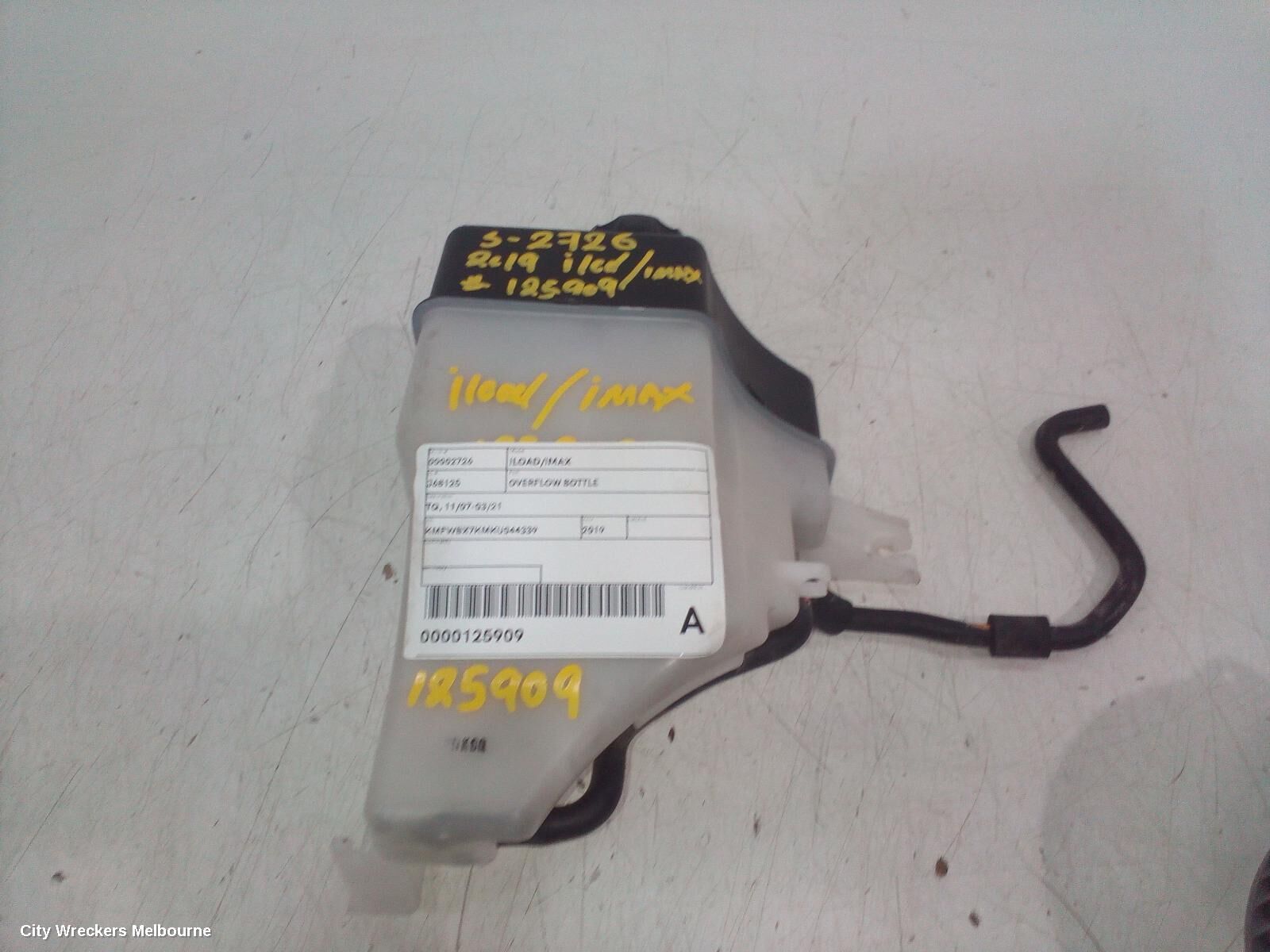 HYUNDAI ILOAD/IMAX 2019 Overflow Bottle