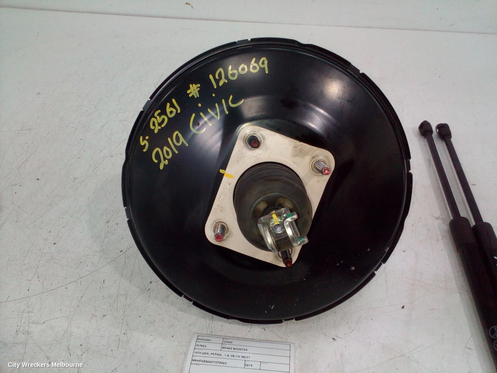 HONDA CIVIC 2019 Brake Booster