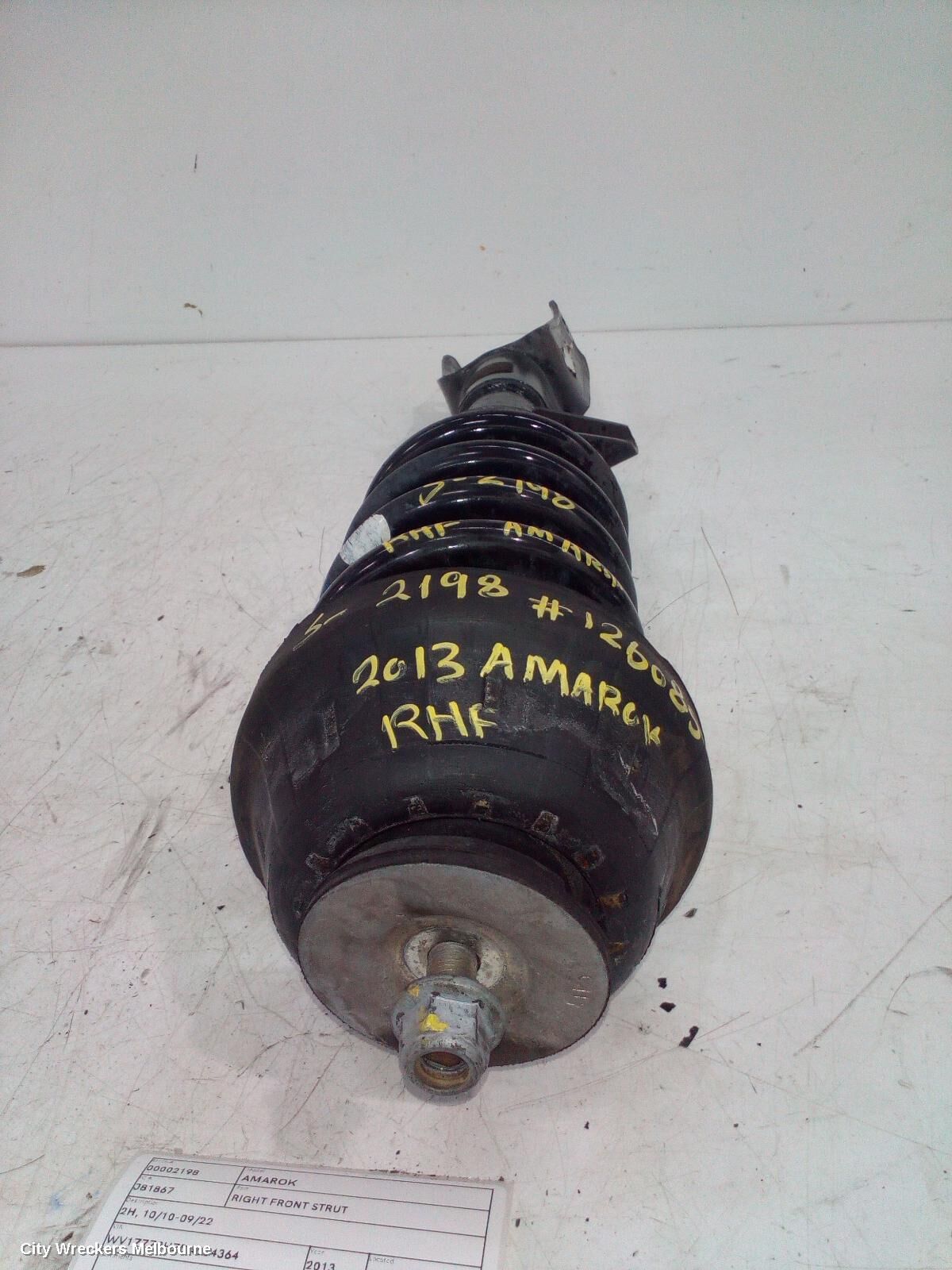 VOLKSWAGEN AMAROK 2013 Right Front Strut