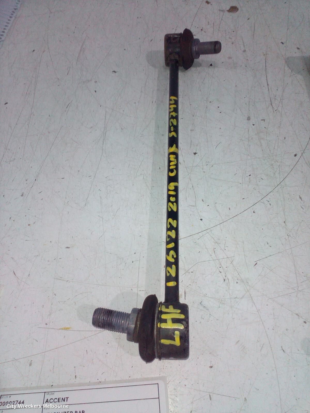 HYUNDAI ACCENT 2016 Stabiliser Bar
