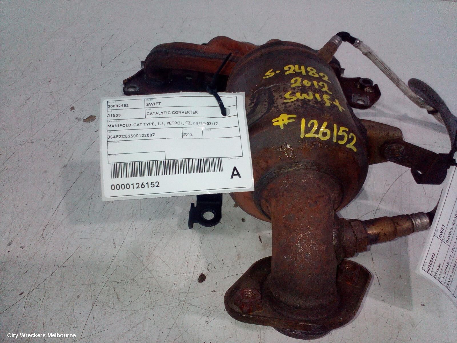SUZUKI SWIFT 2012 Catalytic Converter