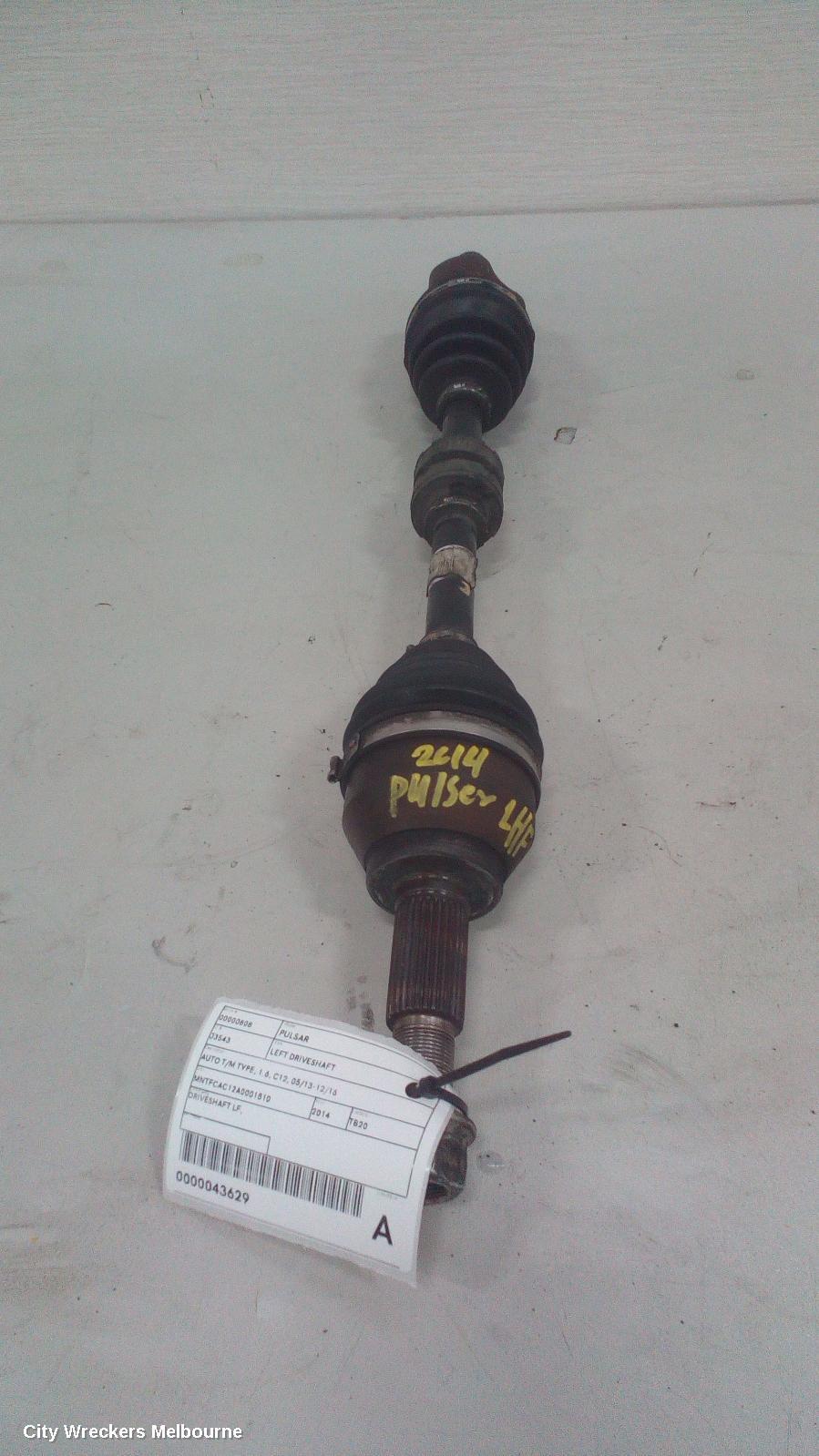 NISSAN PULSAR 2014 Left Driveshaft