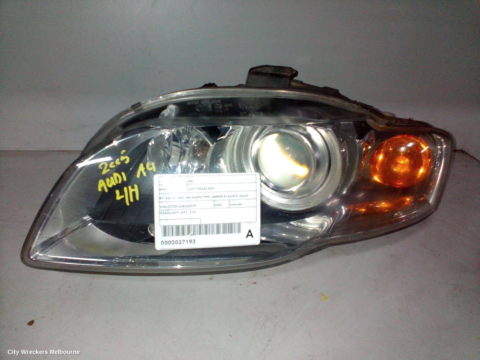 AUDI A4 2005 Left Headlamp