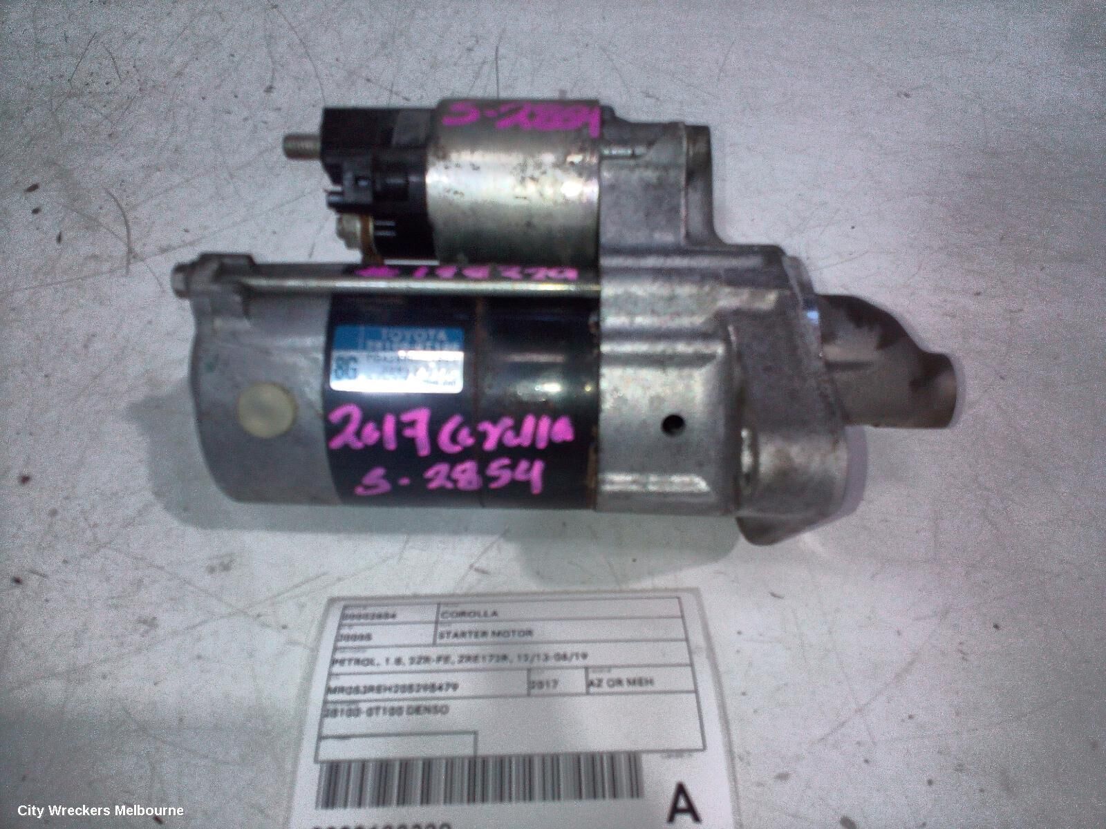 TOYOTA COROLLA 2017 Starter