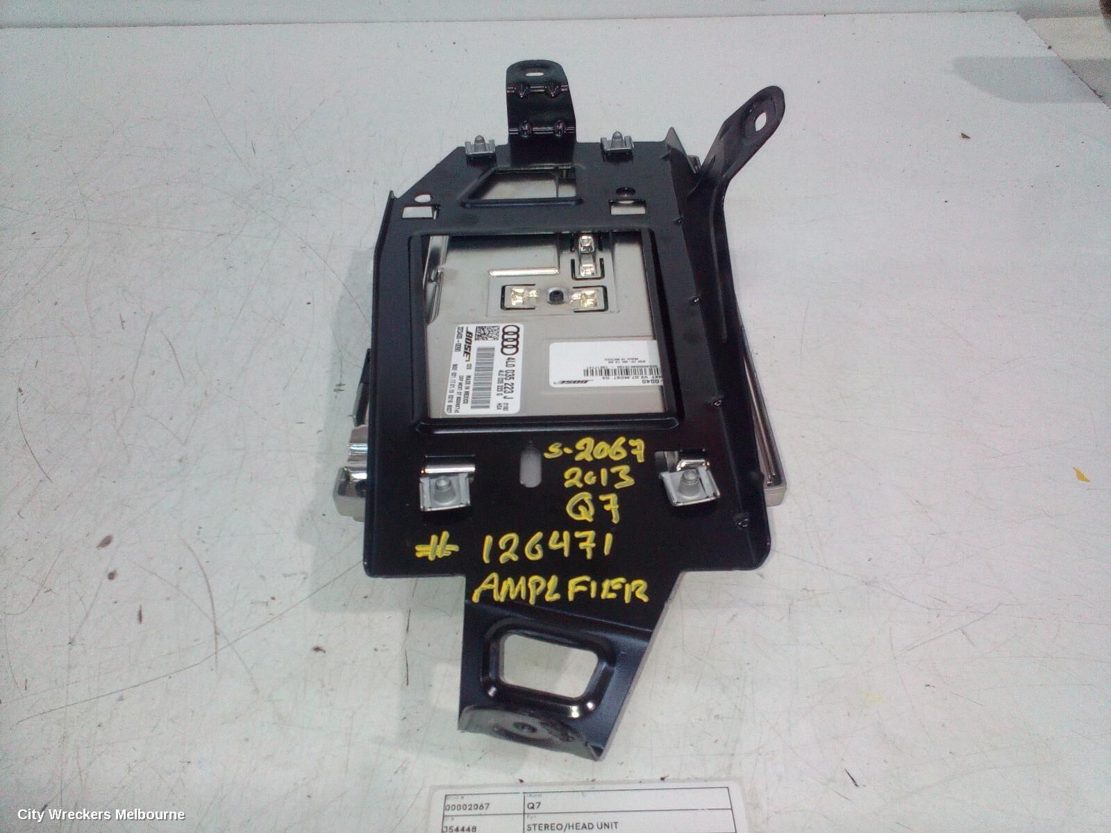 AUDI Q7 2013 Radio/Cd/Dvd/Sat/Tv