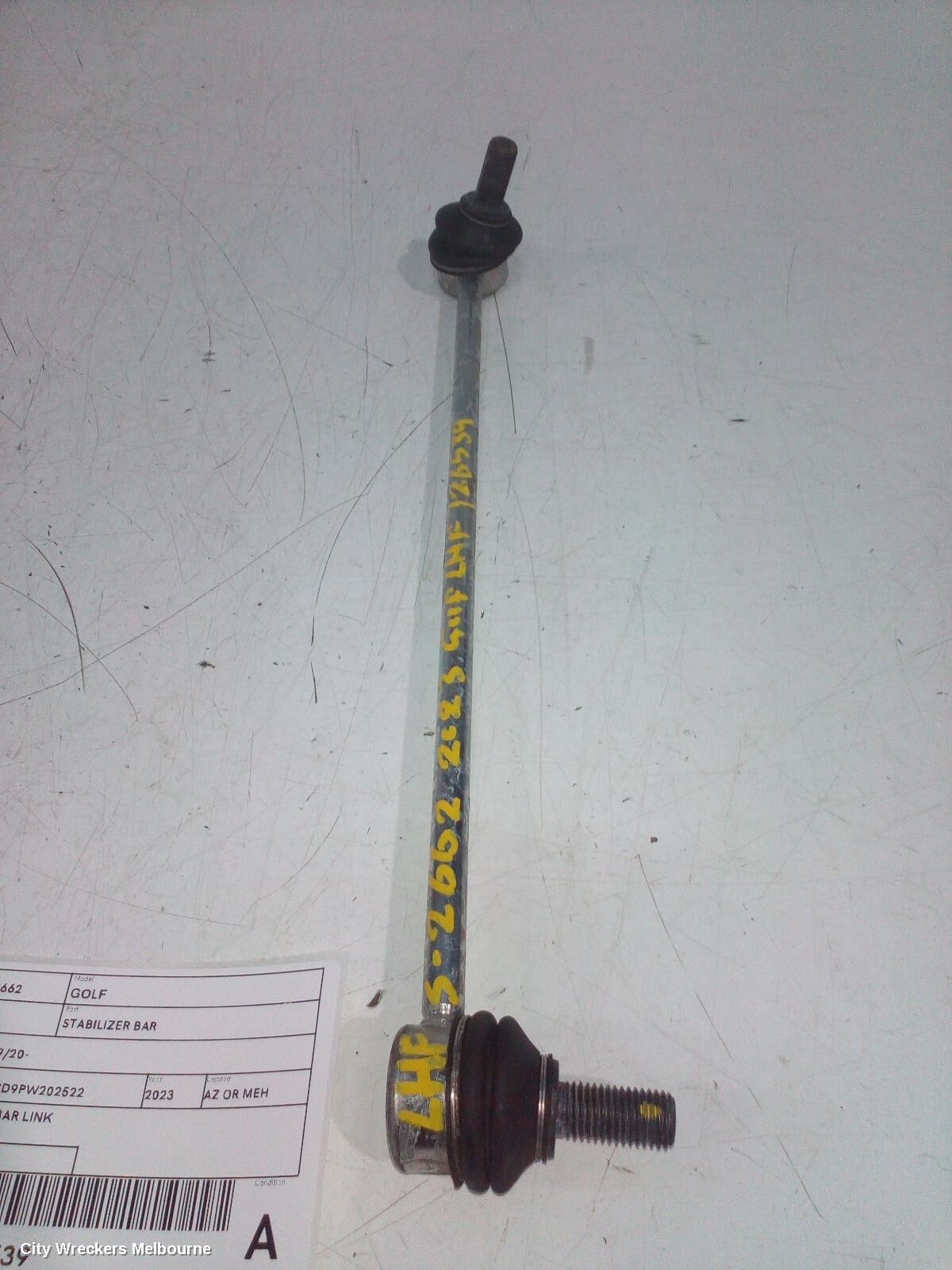 VOLKSWAGEN GOLF 2023 Stabiliser Bar