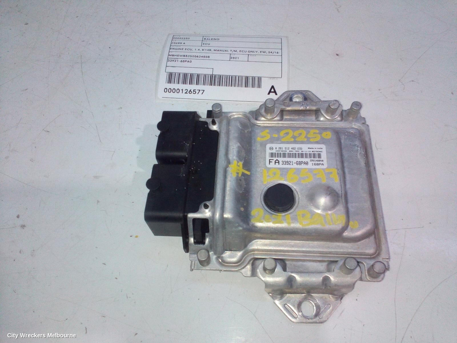 SUZUKI BALENO 2021 Ecu