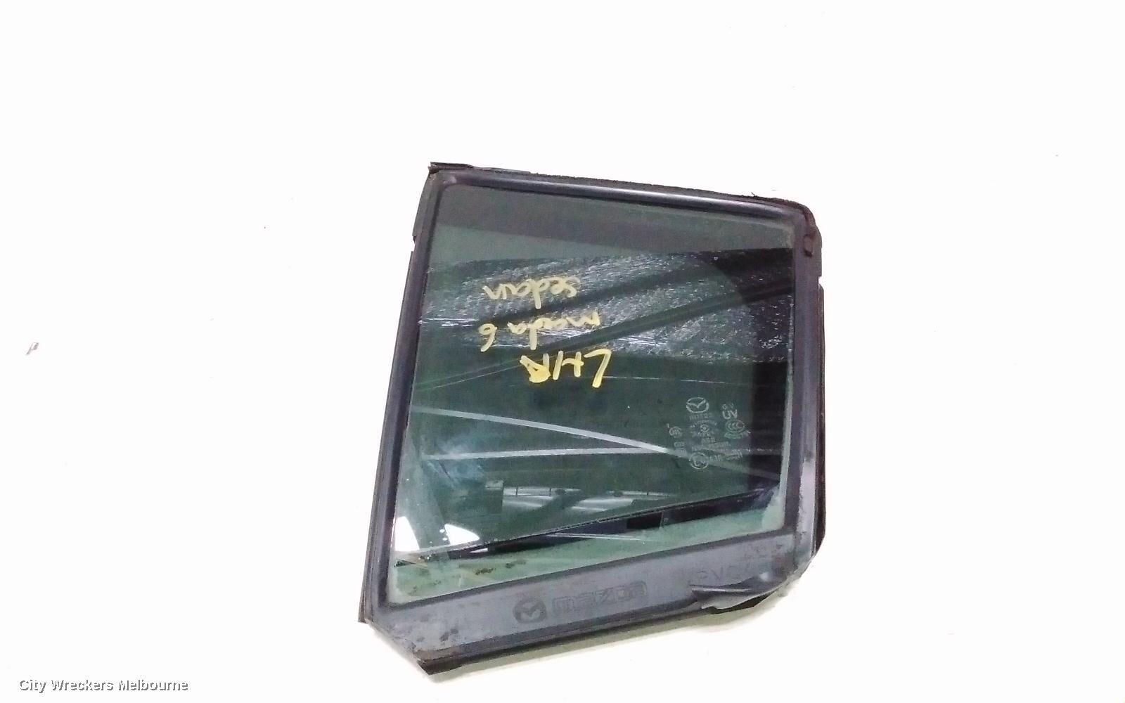 MAZDA 6 2009 Left Rear 1/4 Door Glass