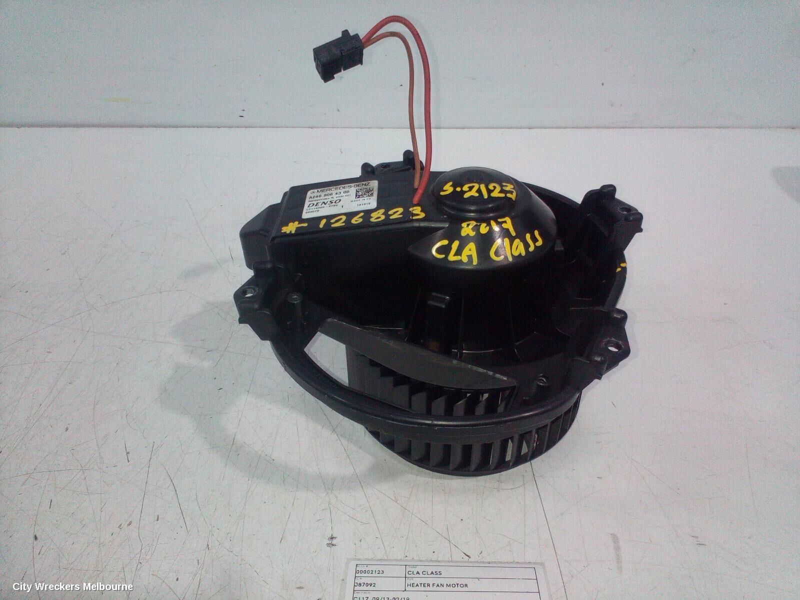 MERCEDES CLA CLASS 2017 Heater Fan Motor