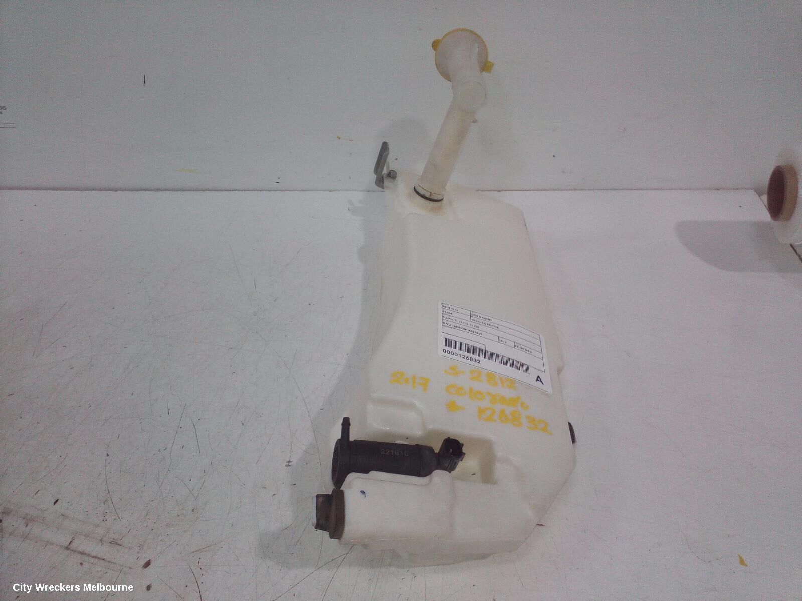 HOLDEN COLORADO 2017 Washer Bottle