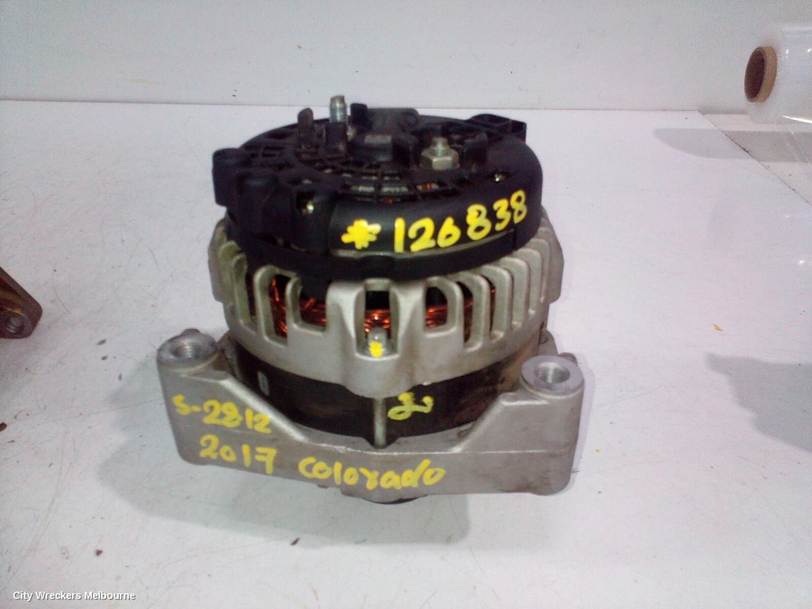 HOLDEN COLORADO 2017 Alternator