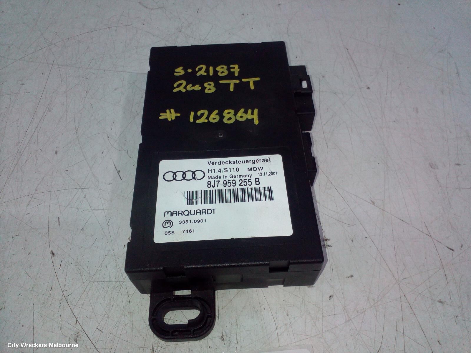 AUDI TT 2008 Misc Switch/Relay