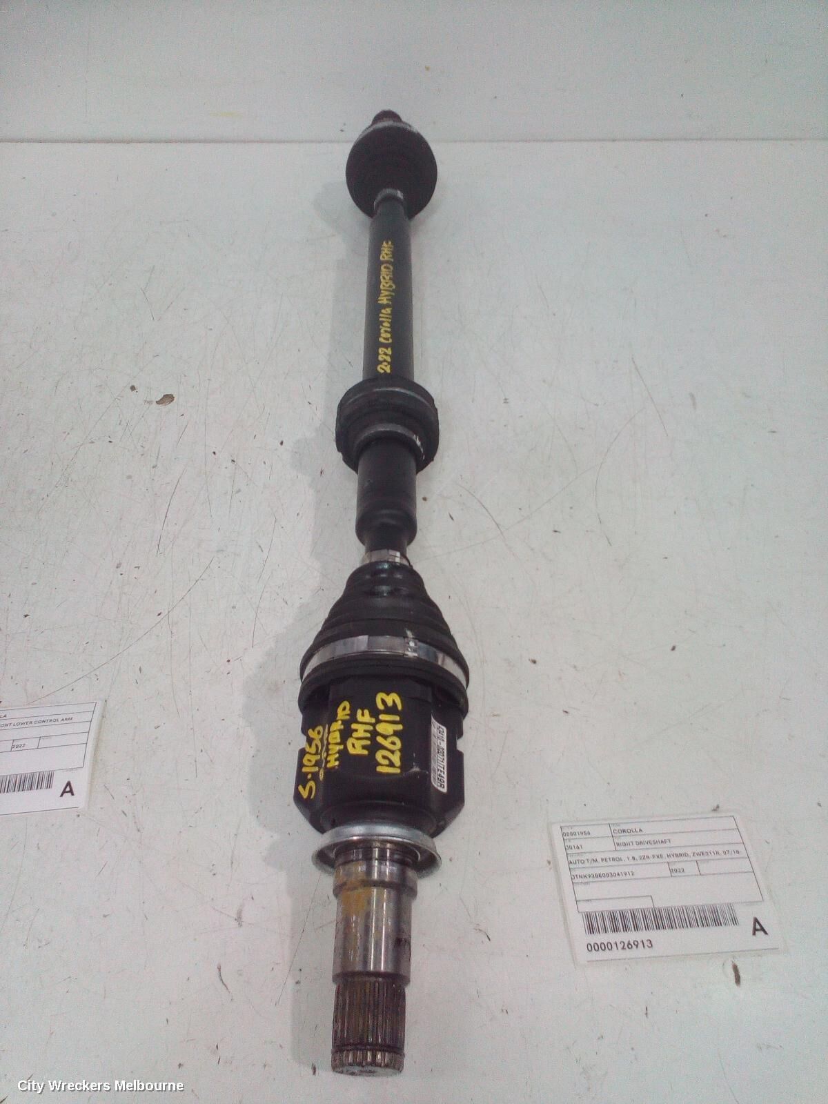 TOYOTA COROLLA 2019 Right Driveshaft