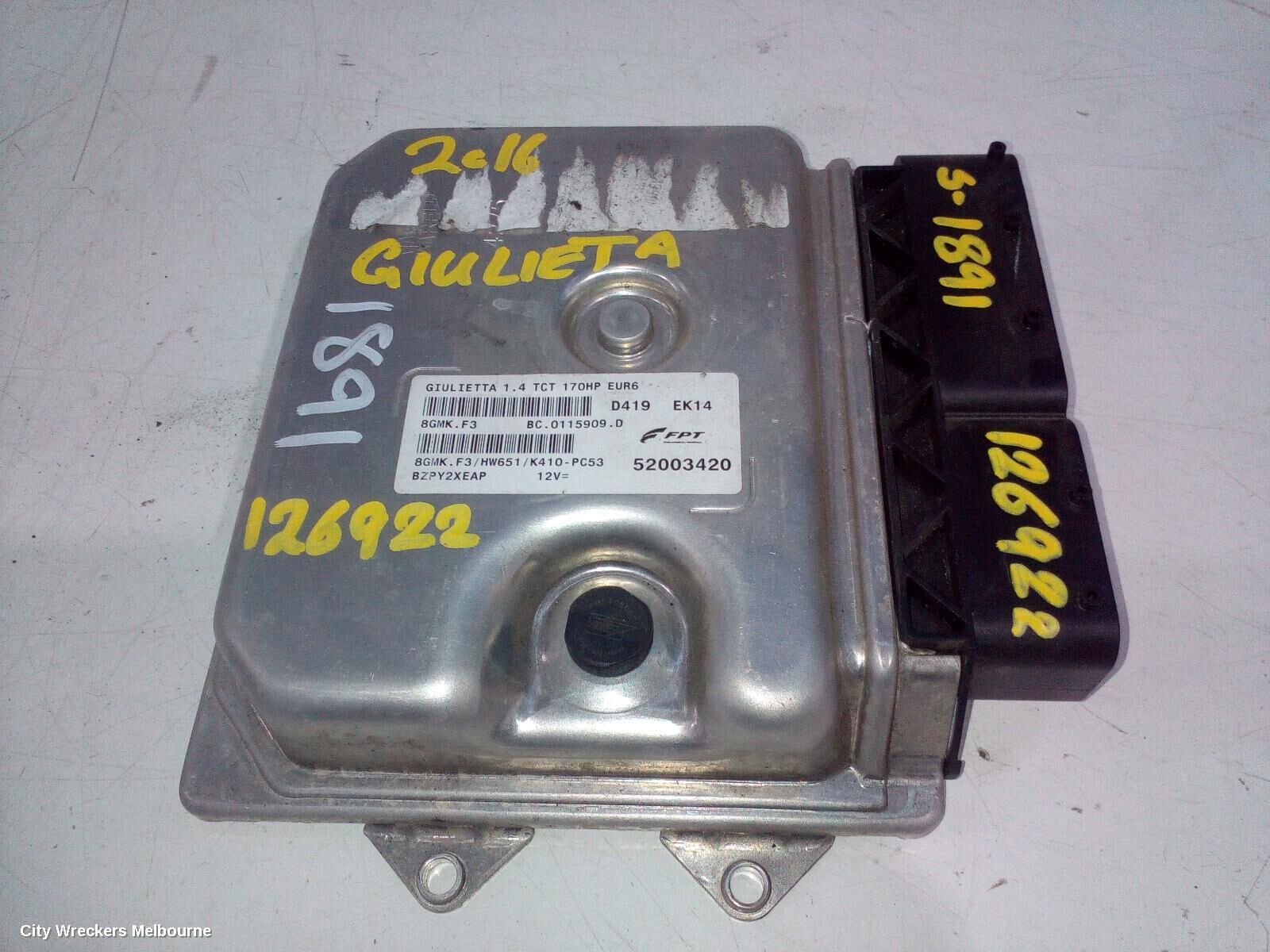 ALFA ROMEO GIULIETTA 2016 Ecu