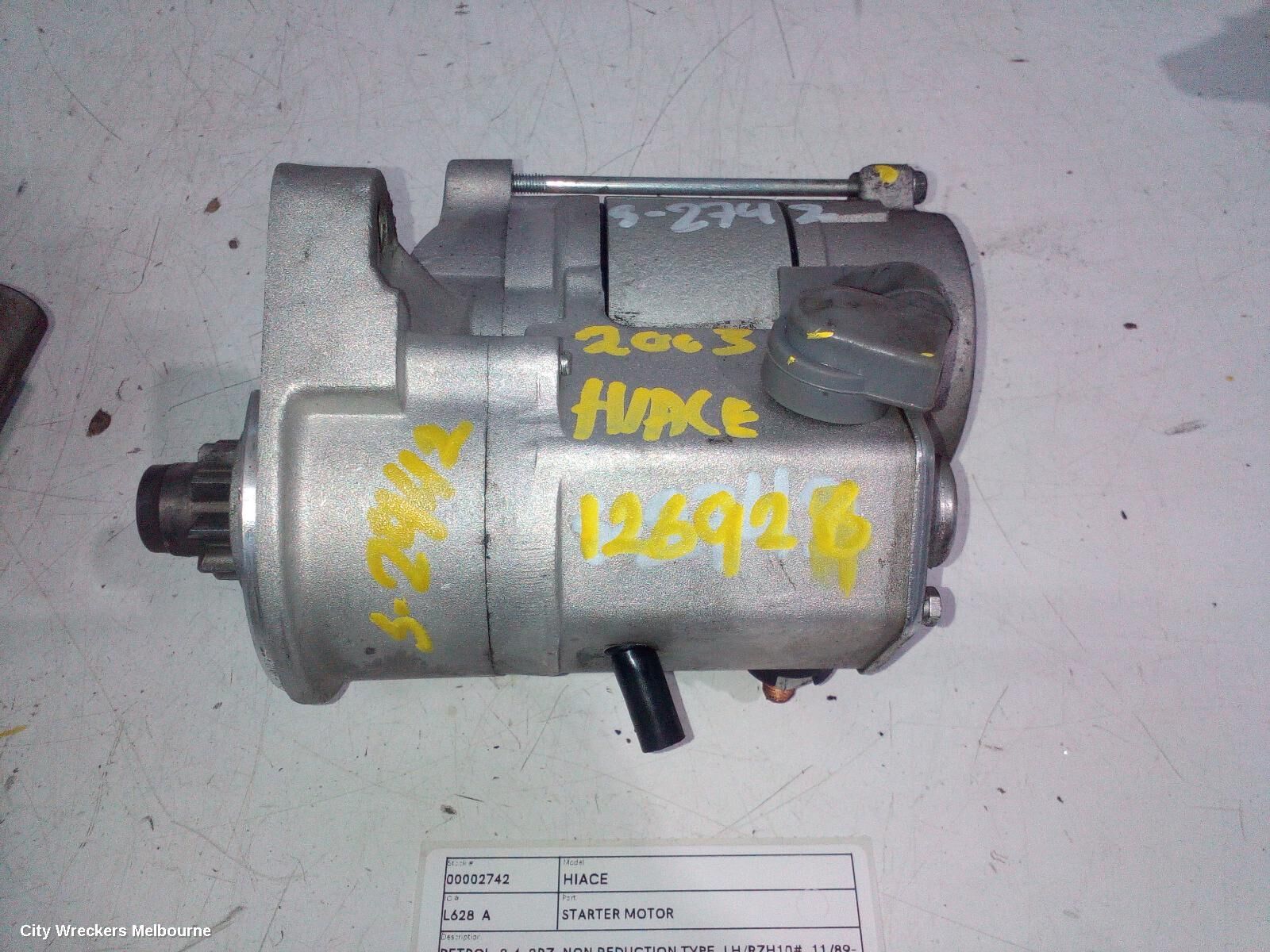 TOYOTA HIACE 2003 Starter