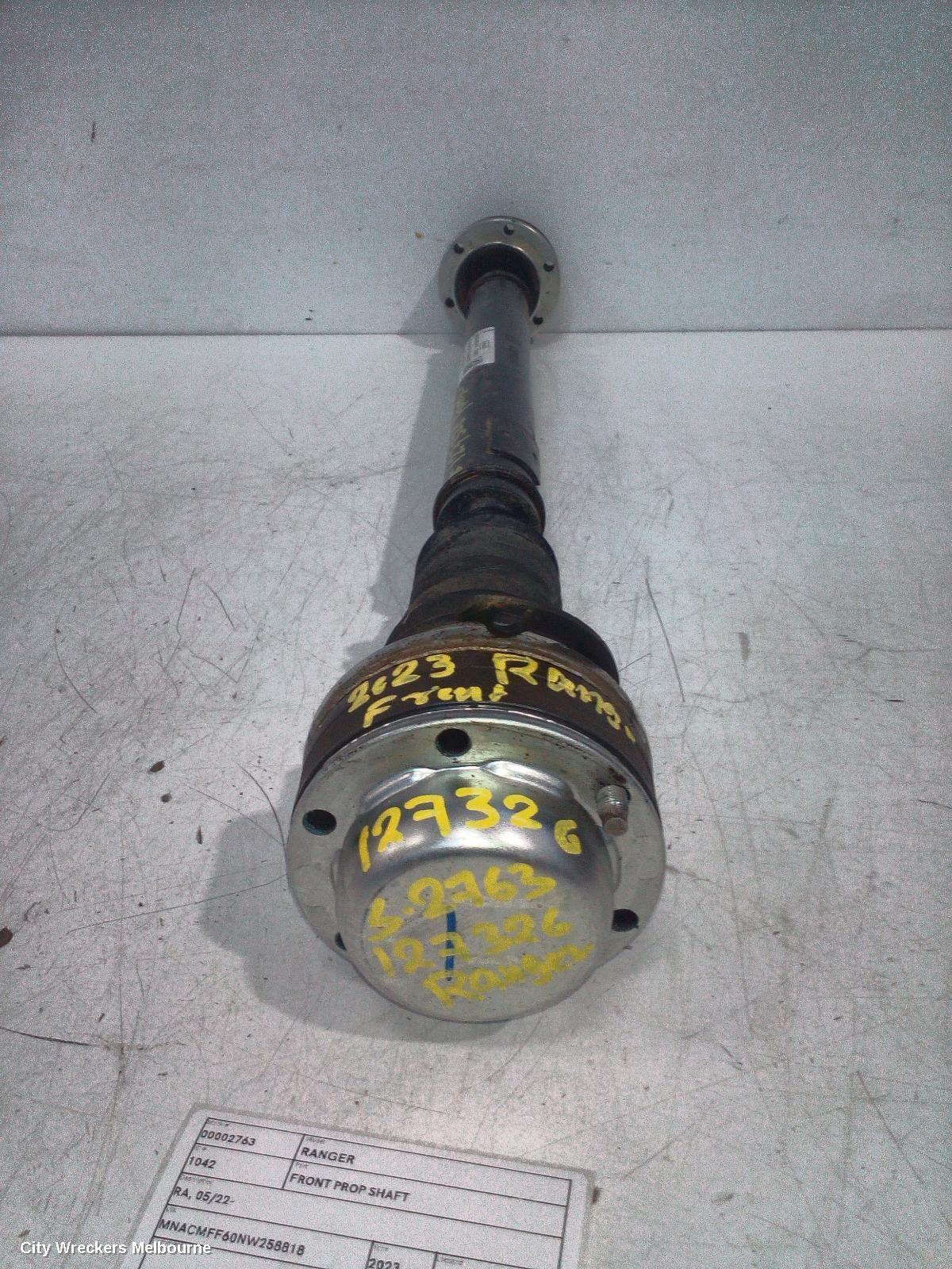 FORD RANGER 2023 Front Prop Shaft