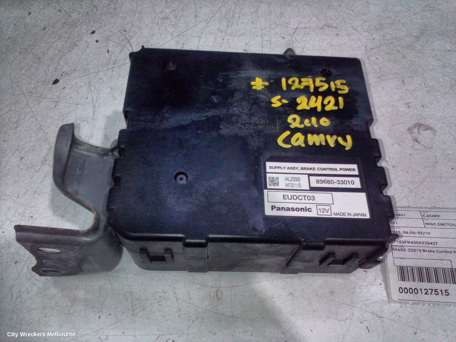 TOYOTA CAMRY 2010 Misc Switch/Relay