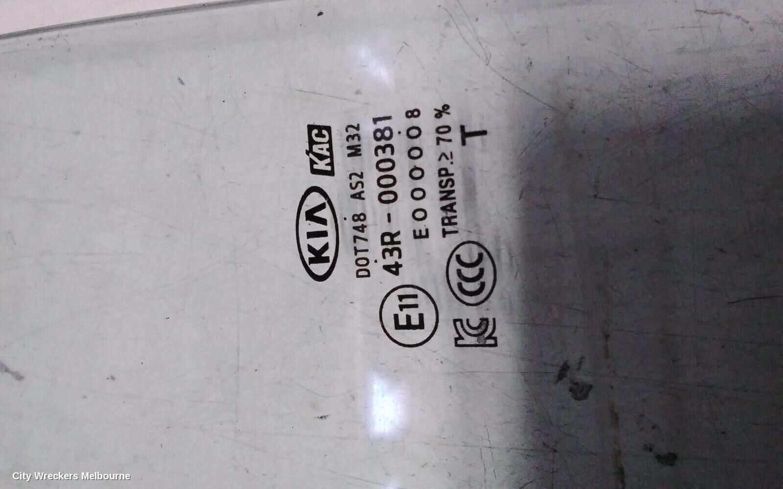 KIA SPORTAGE 2016 Left Rear Door Window