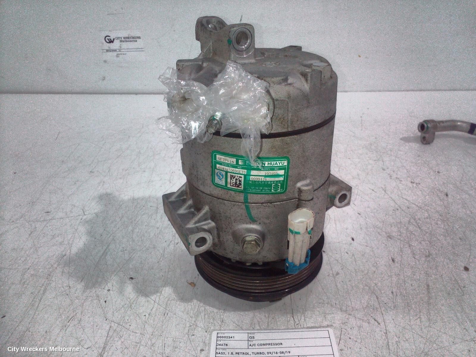 MG GS 2019 A/C Compressor