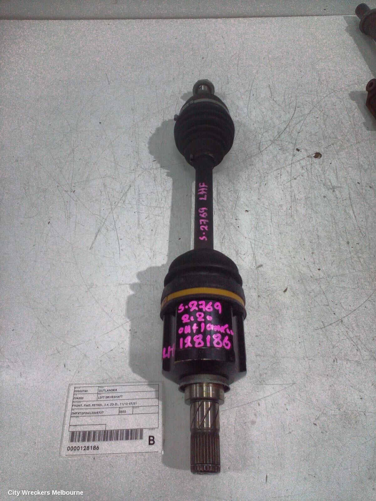 MITSUBISHI OUTLANDER 2020 Left Driveshaft